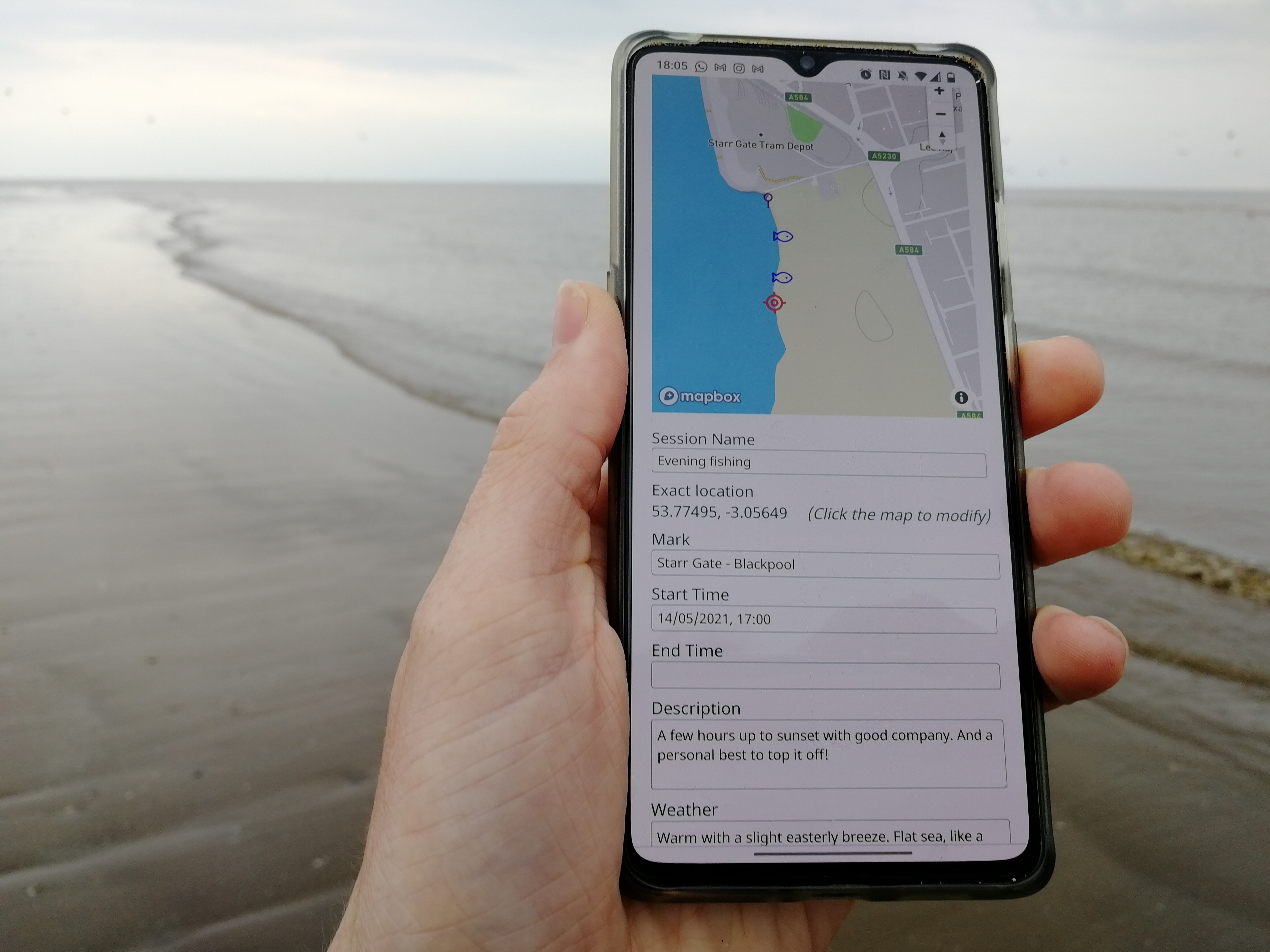 Stripy Lobster on mobile device